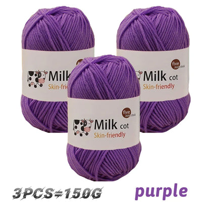 150g milk yarn handmade medium coarse DIY weaving yarn ball for knitting sweaters, hats, scarves and other clothing - 09