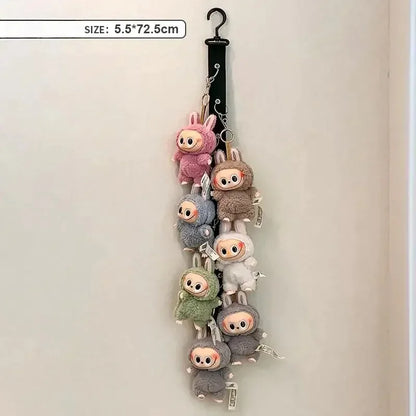 For 15/17cm Labubu Display Artifact Doll Storage Rack Wall Hanging Doll Pendant Hanging 360° Rotation for Labubu Accessories 