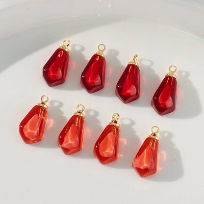 10pcs Red Pink Pomegranate Seed Resin Charm Pendants for DIY Necklace Earrings Bracelet Jewelry Making