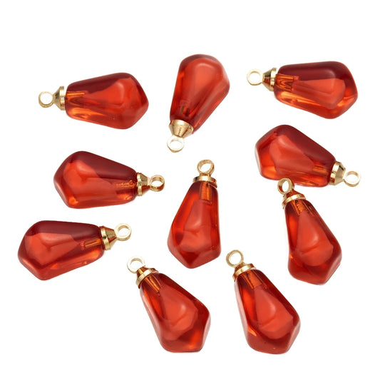 10pcs Red Pink Pomegranate Seed Resin Charm Pendants for DIY Necklace Earrings Bracelet Jewelry Making