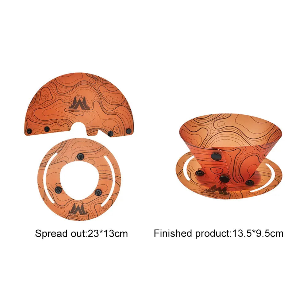 Outdoor Lightweight Folding Tableware Portable Bowl Plates Coffee Filter Funnel Cup Heatproof Food-Grade Tableware Easy to Cl