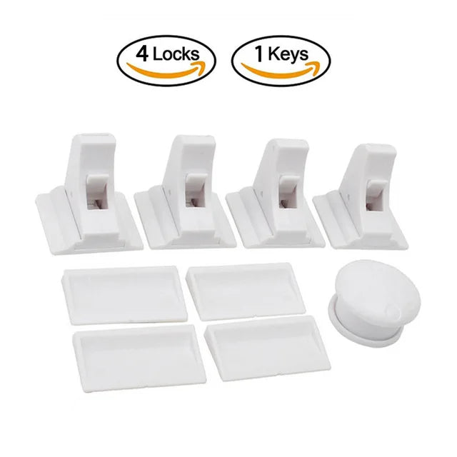 HONTUSEC Kids Security Baby Lock Magnetic Child Lock Cabinet Drawer Door Lock Children Protection Lock No Drilling Baby Lock 