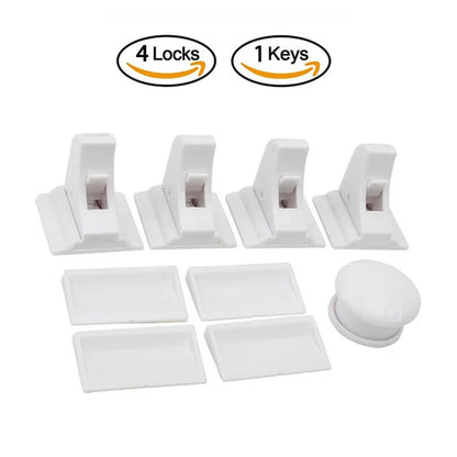 HONTUSEC Kids Security Baby Lock Magnetic Child Lock Cabinet Drawer Door Lock Children Protection Lock No Drilling Baby Lock 