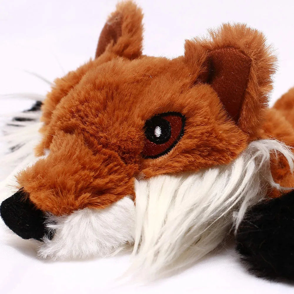 Funny Simulated Animal No Stuffing Dog Toy with Squeakers Durable Stuffingless Plush Squeaky Dog Chew Toy Crinkle Pet Squeak 