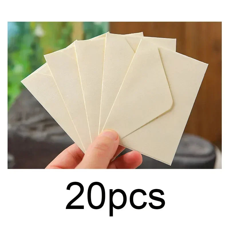 20/40/80PCS Classical White Black Kraft Blank Mini Paper Window Envelopes Wedding Invitation Envelope Gift Envelope