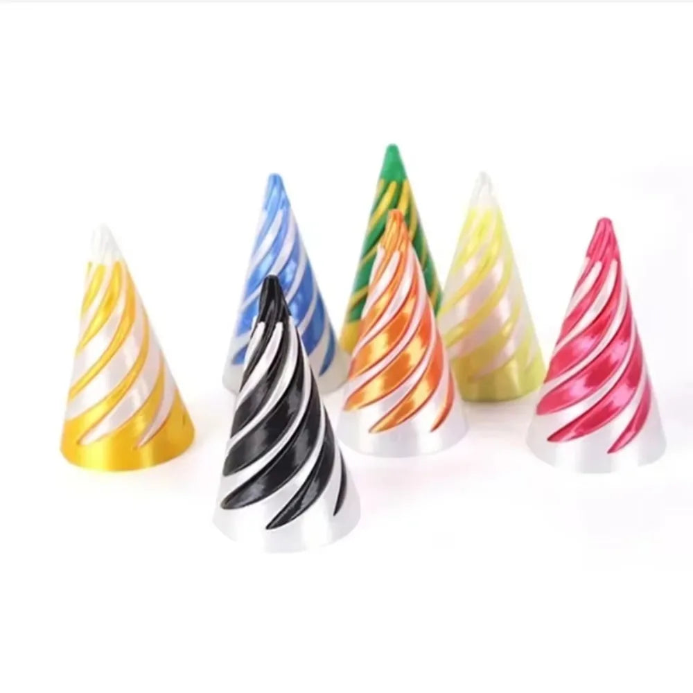 3D Printed Spiral Cone Pyramid Passthrough Sculpture Pass Through Pyramid Toy Mini Vortex Thread Illusion Cone Spiral Ornamen