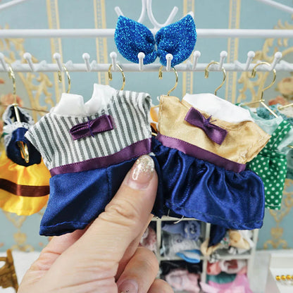 Dress Dollhouse Accessories 1:12 Forest Animal Family Clothes Fashion Daily Wear Casual Outfits Vest Shirt Skirt Pants for Do