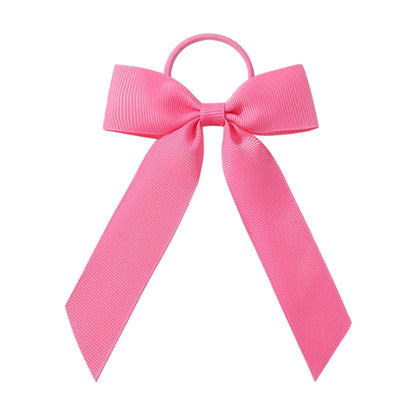 1PC Solid Color Ribbon Pigtail Hair Bows Elastic Hair Bands Holders Ties Hair Accessories for Baby Girls Infants Toddler - 43