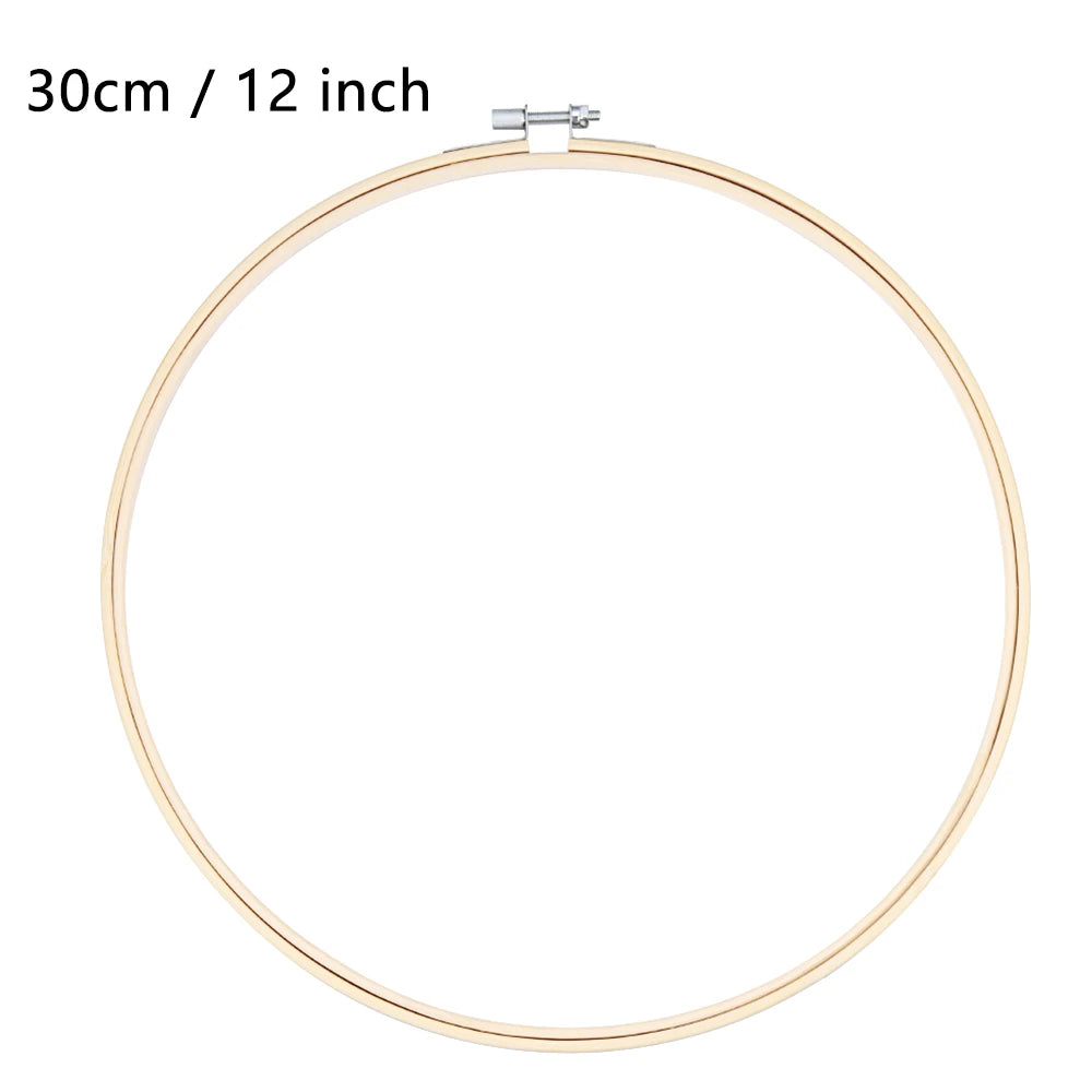 8/10/13/15/18/30cm Embroidery Hoop DIY Needlecraft Cross Stitch Machine Bamboo Frame Ring Round Loop Hand Household Sewing To