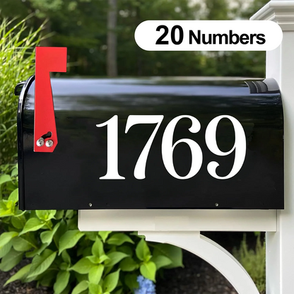 2 Sheets, 20pcs Mailbox Numbers Stickers Waterproof Outdoor Address Numbers for House Door Fence Curbside Street Address Self