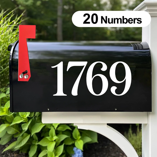 2 Sheets, 20pcs Mailbox Numbers Stickers Waterproof Outdoor Address Numbers for House Door Fence Curbside Street Address Self