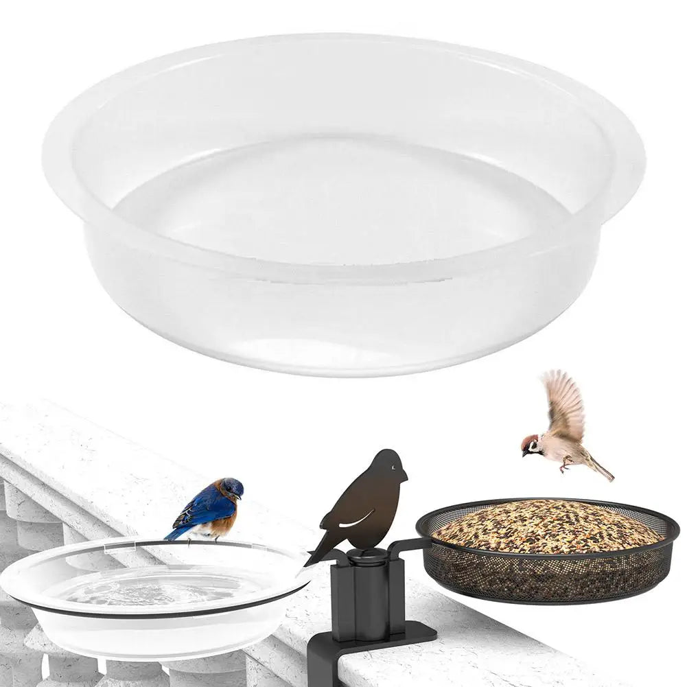 1pcs Bird Feeding Dish Tray Platform Feeder Bird Water Bowl Hanging Bird Bath Outdoor Outside Patio Parrot Tree Garden Courty