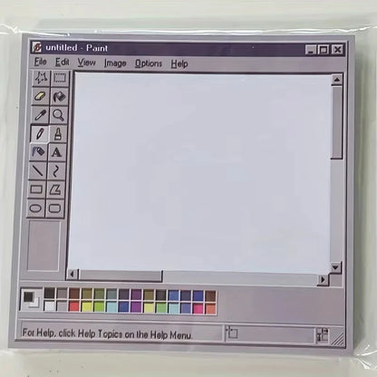 Vintage Computer Drawing Sticky Notes 50 Sheets Durable Adhesive Journaling Scrapbooking School Office Artist DIY Craft Memo 