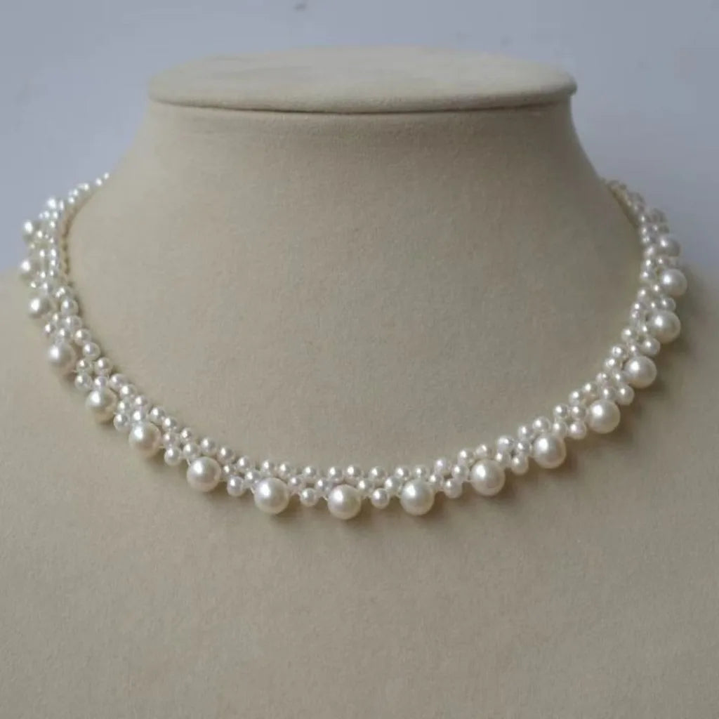 Vintage Twining Multilayer Pearl Choker Necklaces Women Elegant Imitation Pearl Clavicle Chain Party Jewelry Accessories Gift