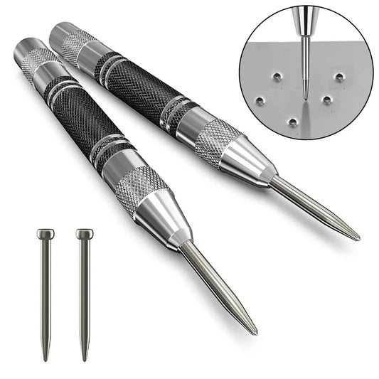 Automatic Centre Punch General Woodworking Metal Drill Adjustable Spring Loaded Automatic Punch Hand Tools for Metal Wood Gla