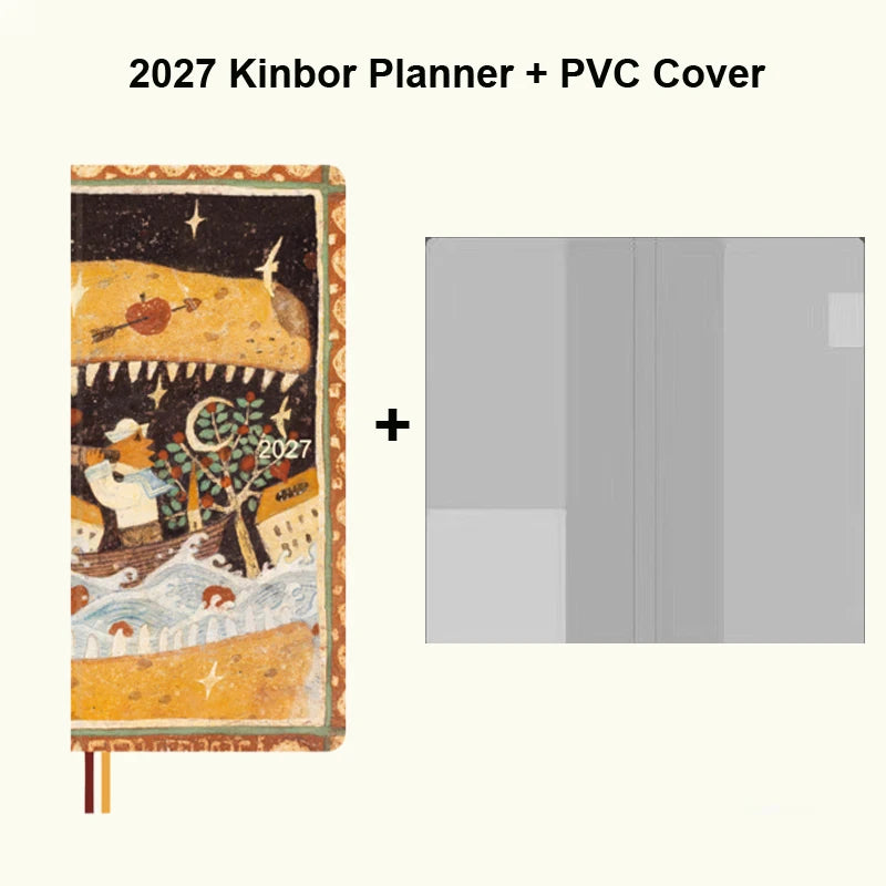 Kinbor 2027 Weekly Planner Pocket Size Notebook Week Plan Notepad Schedule Planning Book Punch Efficiency Manual Daily Writin