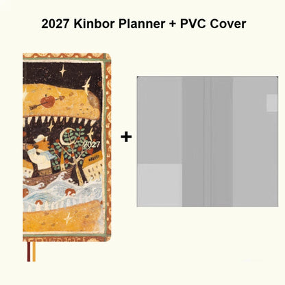 Kinbor 2027 Weekly Planner Pocket Size Notebook Week Plan Notepad Schedule Planning Book Punch Efficiency Manual Daily Writin