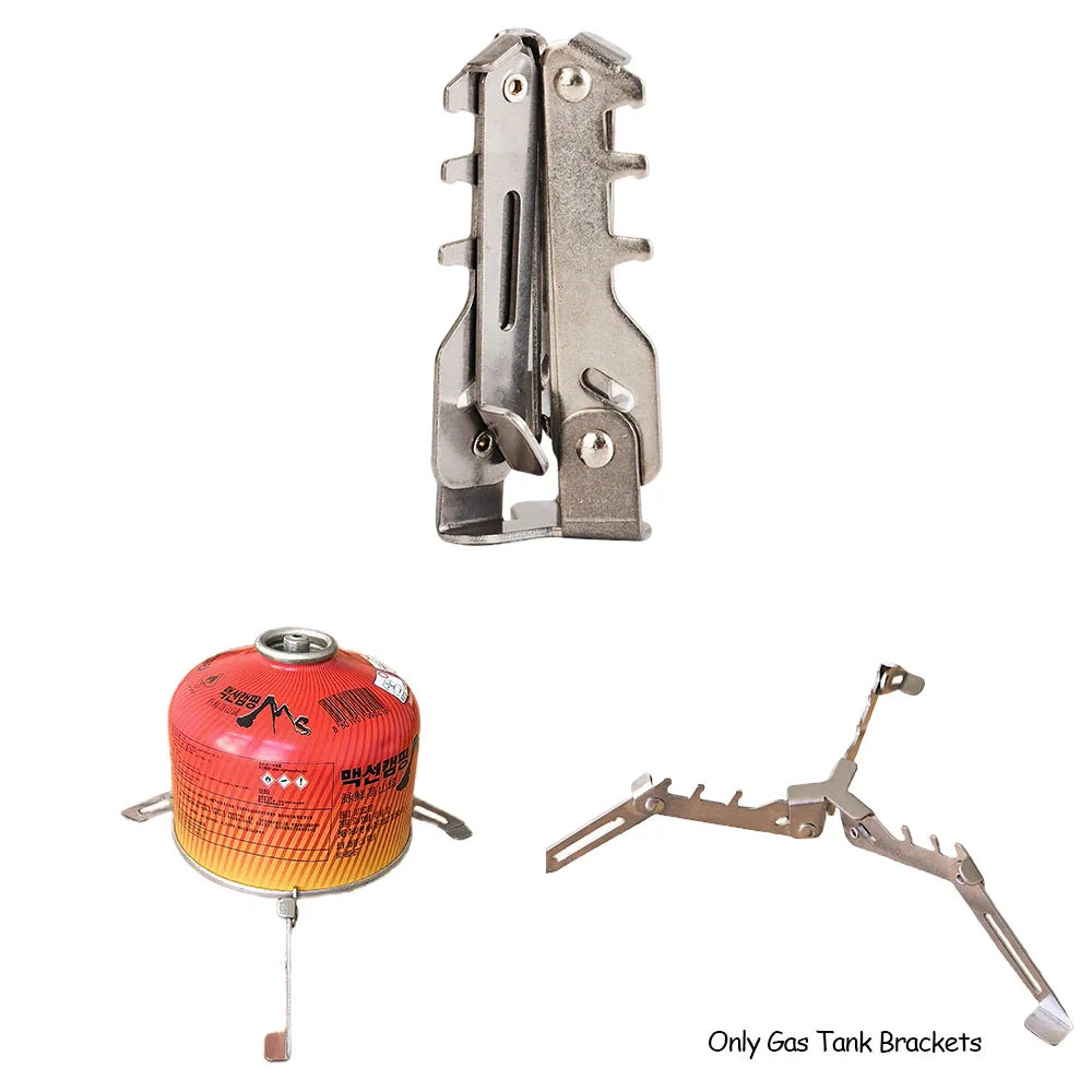 Outdoor Gas Cylinder Holder Camping Foldable Burner Holder Stove Tool Bottle Holder Gas Cylinder Tripod Outdoor Picnic Tool