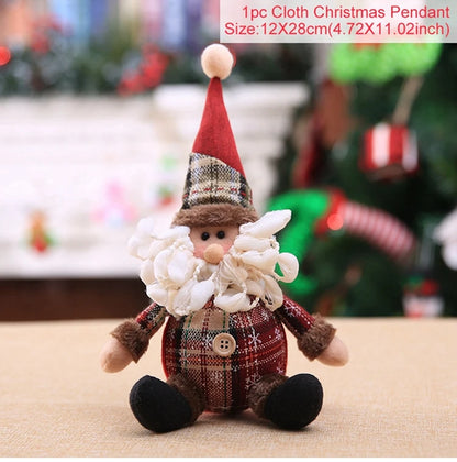 Santa Claus Doll Chirstmas Decorations Home 2025 Decor Table Elk Doll Christmas Ornaments Xmas Navidad Gifts Happy New Year 2