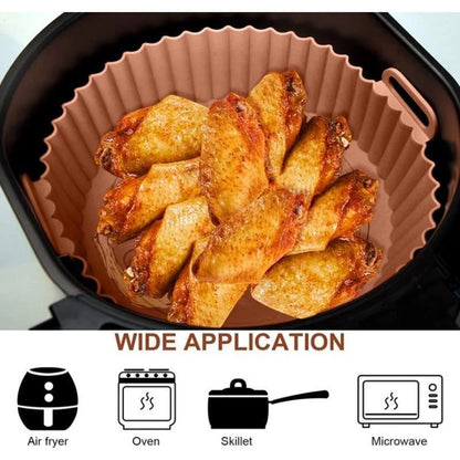 Air Fryer Silicone Liners Air Fryer Silicone Pot Reusable Silicone Air Fryer Liners Food Safe Non Stick Air Fryer Basket Acce