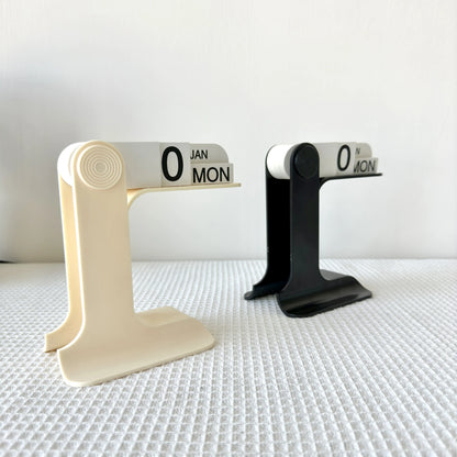 1pc modern minimalist style plastic creative perpetual calendar, desk calendar, office desktop decoration, new home decoratio