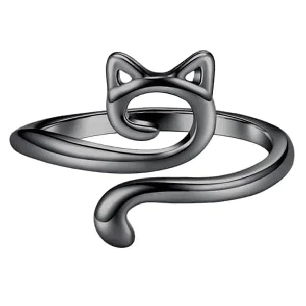 Adjustable Crochet Tension Cute Cat Ring, Beginner Knitting Crochet Hook Ring, Yarn Guide Finger Holders Thimbles Winder Tool
