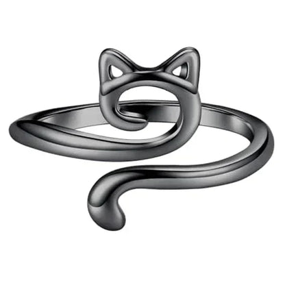 Adjustable Crochet Tension Cute Cat Ring, Beginner Knitting Crochet Hook Ring, Yarn Guide Finger Holders Thimbles Winder Tool