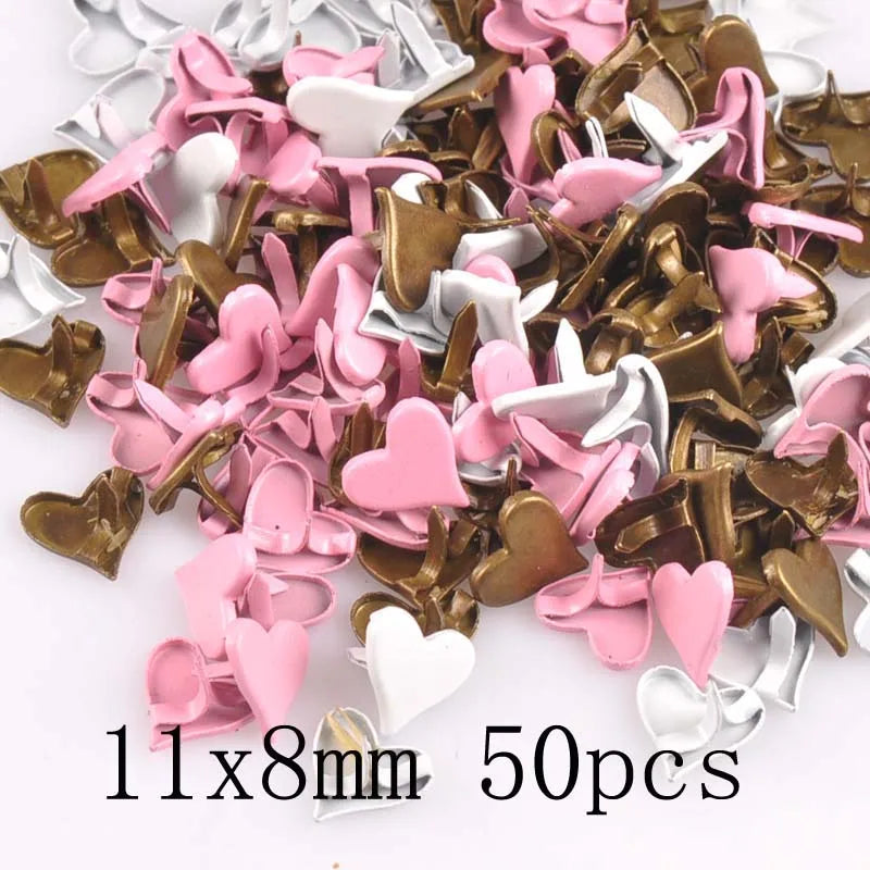 mix vintage Diy Brads Scrapbooking Embellishment Fastener Brad Metal Crafts Decoration CP2583