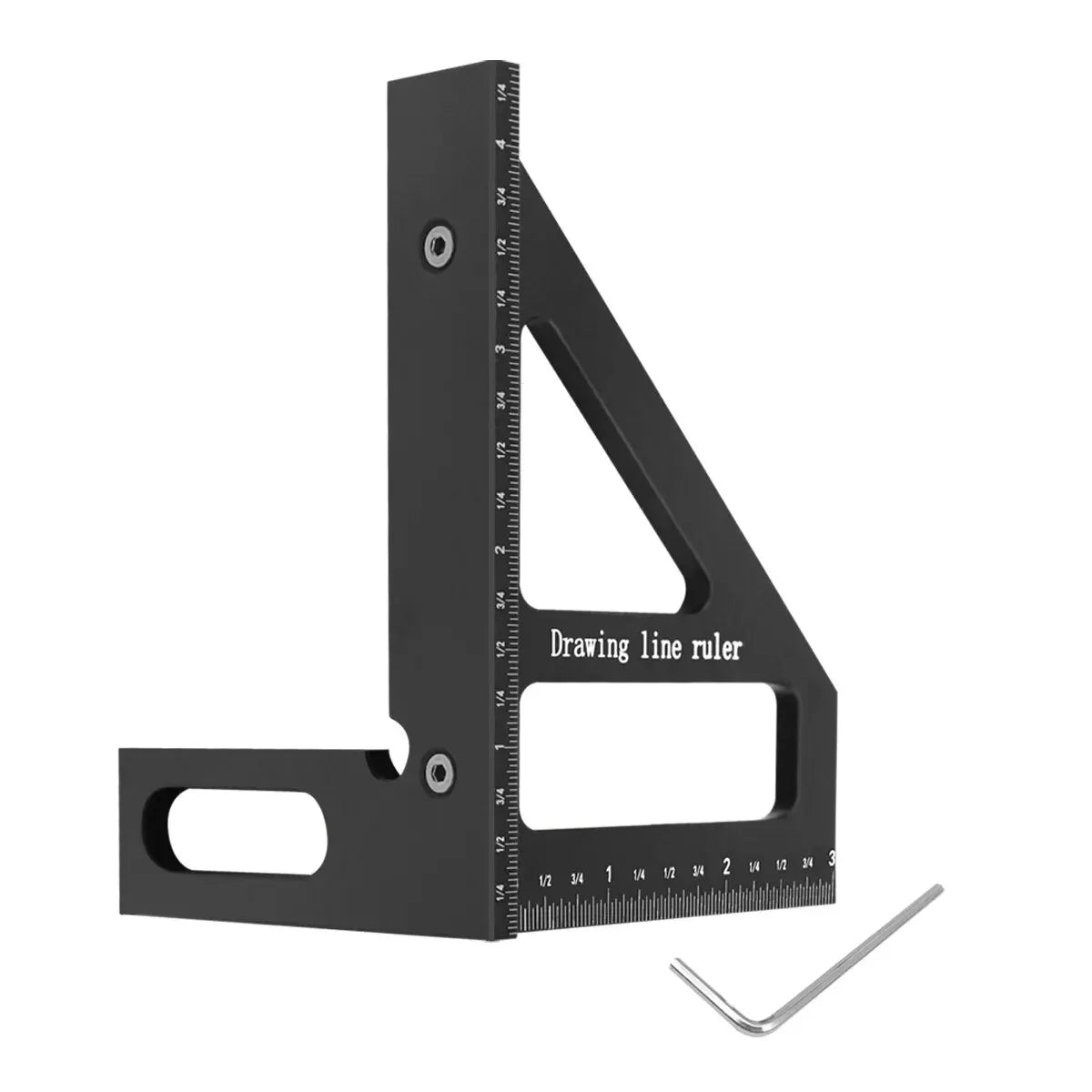 Carpenter Square -Woodworking Square Protractor Aluminum/Plastic Ruler 3D Multi Angle 45/90 Degree Layout Measuring Ruler
