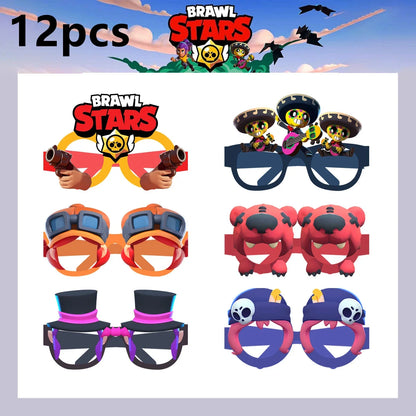 Battle Balloons Happy Birthday Banner Fight Game Party Decoration Brawled Background Cake Topper Disposable Tableware Keychai