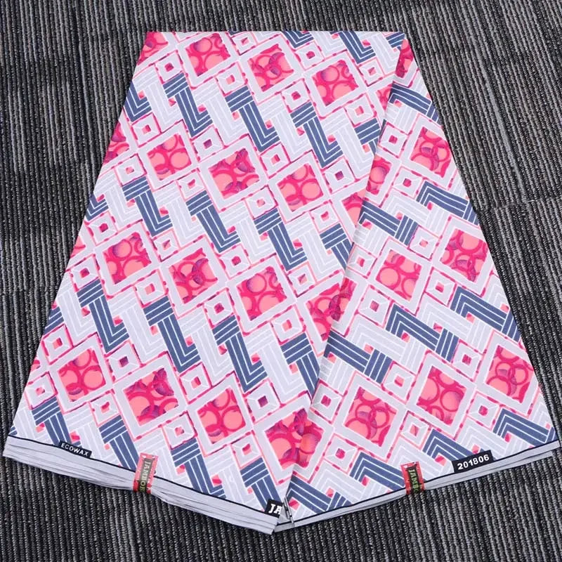 Africa Nigerian Prints Batik Fabric Real Wax Patchwork Sewing Dress Craft Cloth Polyester Ankara Tissu A-7 - 6183 / 6 Y