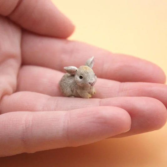5/10pcs Mini Resin Bunny Miniatures, Cute Rabbits Figurines, Potted Plant Micro Landscaping DIY Craft Decoration Accessories