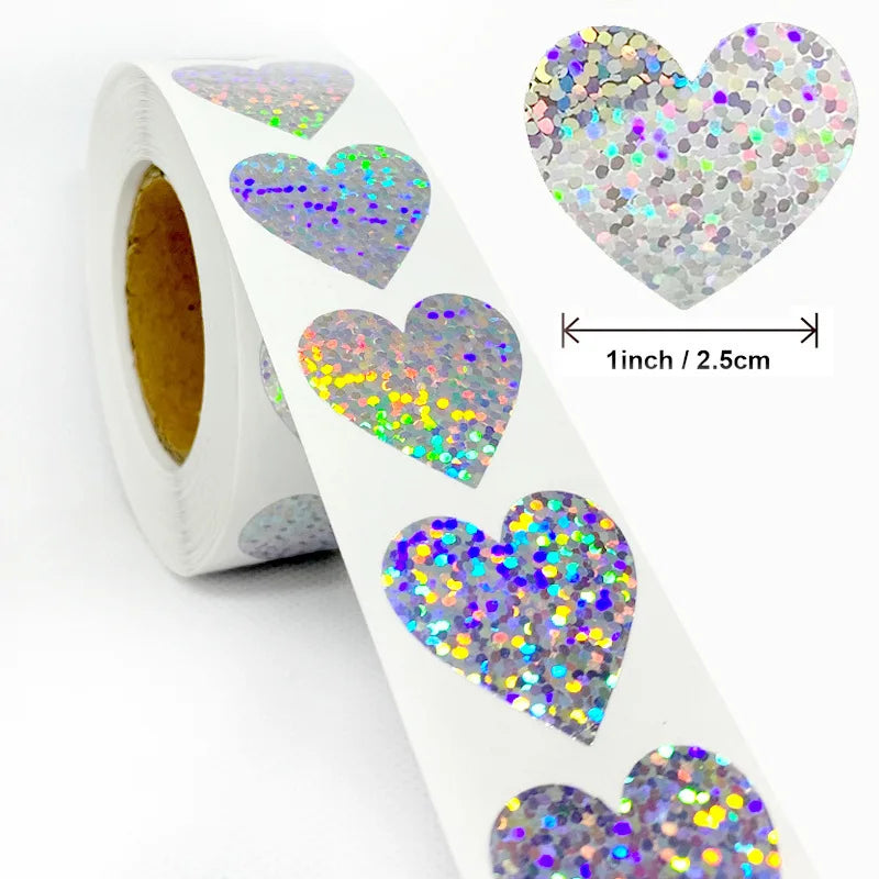 100-500PCS New Stars Stickers Thank You Stickers Photocard Decor Packaging Pack Stickers Roll Rolling Lables