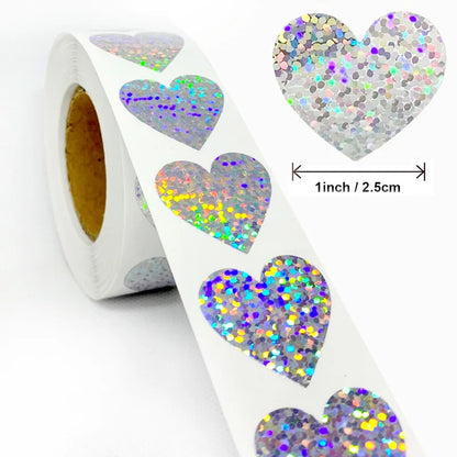 100-500PCS New Stars Stickers Thank You Stickers Photocard Decor Packaging Pack Stickers Roll Rolling Lables - TZ305-(1)-100P