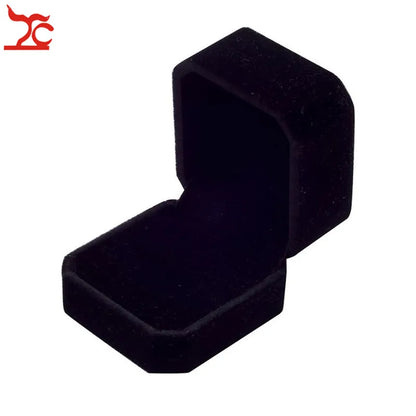 Square Wedding Velvet Earrings Ring Box Amazing Engagement Party Earring Jewelry Display Gift Case - BLACK