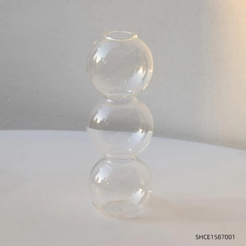 Nordic Glass Vase Home Decor Living Room Decoration Terrarium Flower Vase Plant Pots Decorative Home Accessories Decoration G