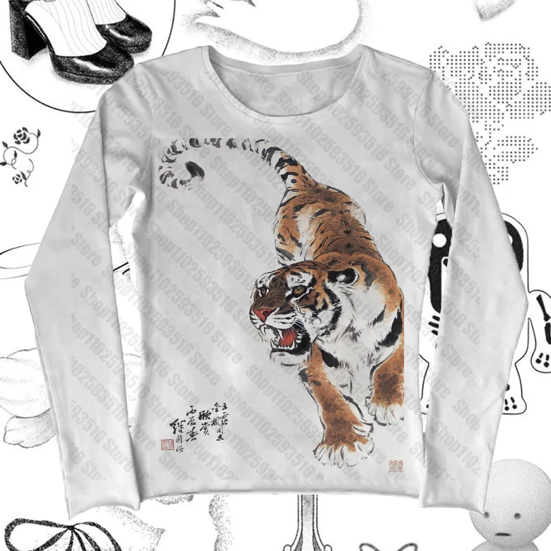 Goth Aesthetic Clothing Harajuku Y2k -shir T Shirt for Women Spring 2025 Woman Shoujo Girl Style Crop Top Women Women's T-shi