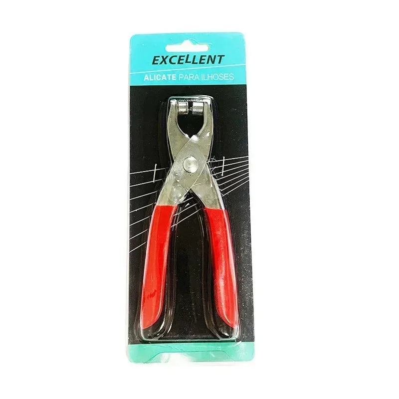 1 Set Grommet Eyelet Plier Set, Eyelet Hole Punch Pliers Kit With 100 4mm Metal Eyelets, Grommet Tool Kit For Leather Cloth -