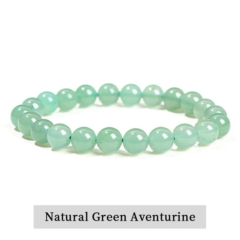 JD Natural Stone Beads Bracelet Amethyst Tiger Eye Crystal Quartz Agate Gem Beads Bangles Women Men Reiki Healling Jewelry Gi