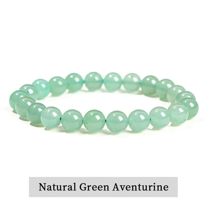 JD Natural Stone Beads Bracelet Amethyst Tiger Eye Crystal Quartz Agate Gem Beads Bangles Women Men Reiki Healling Jewelry Gi
