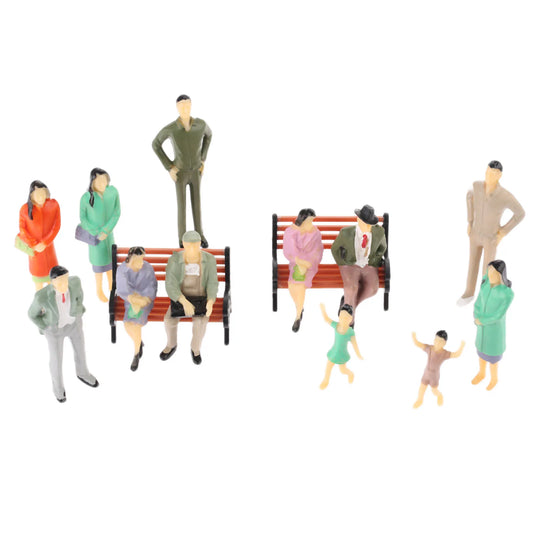 10pcs/lot 1:30 Multicolor Model People Miniature Figures Architectural Models Human Scale Model 65MM Plastic Peoples For Layo