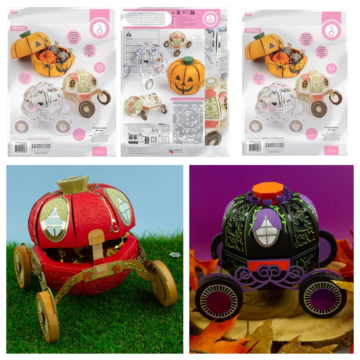 Halloween Gift Box Metal Cutting Dies Christmas North Pole Pals Die Cut Craft DIY Embossing Scrapbooking Supplies Template Mo