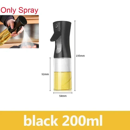 2 in 1 200/300/500ml Oil Spray for Kitchen Spray Oil Bottle Oil Washer Vinegar Soy Sauce Sprayer Containers Washer - black 20