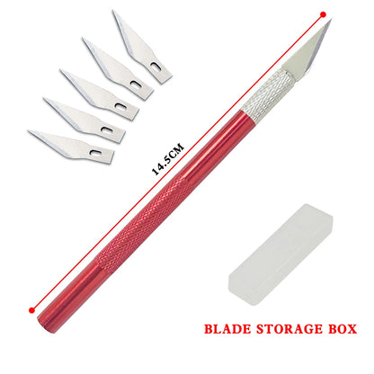 Metal Carving Scalpel Knife Tools Kit Anti-Slip Blades Engraving Craft Craft Knives Mobile Phone PCB DIY Hobby Repair Hand To