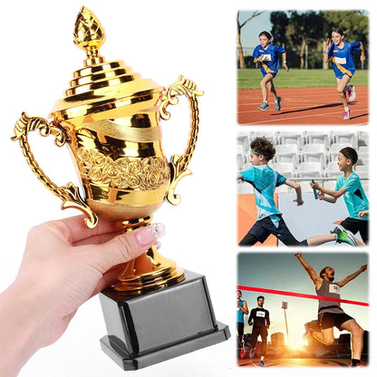 Gold Plastic Reward Trophy Cup Soccer Medals Prize Cup Early Educational Basketball Football Winners Gifts for Game School
