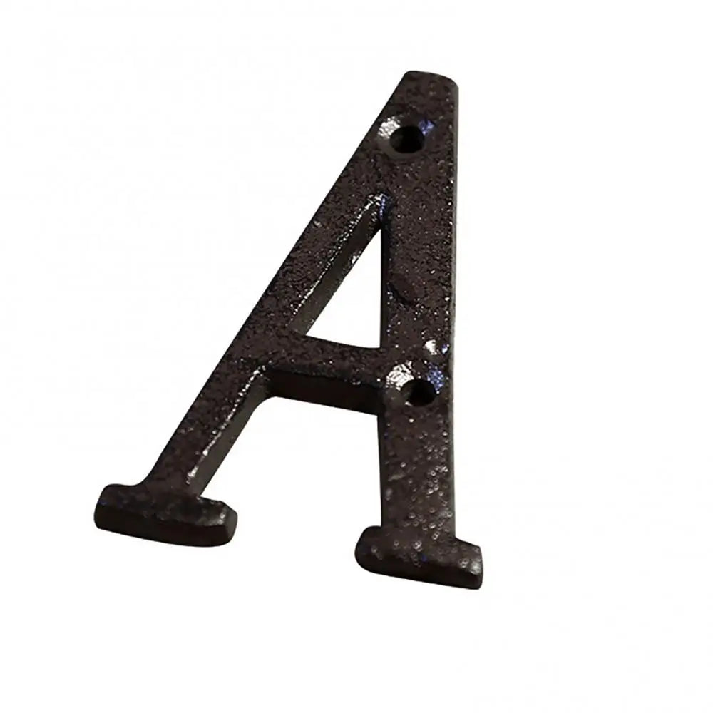 Antique Doorplate Address Numbers Apartment Street Address Plaque Retro Groceries Cast Iron Metal House Doorplate Letter Symb