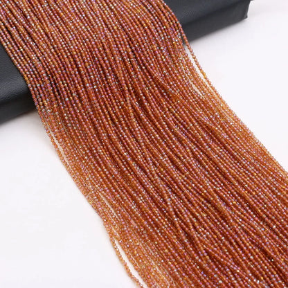 Natural Stone Beads Small Round Beads Mix Color Faceted Loose Spacer Beaded for Jewelry Making DIY Bracelet Necklace Accessor