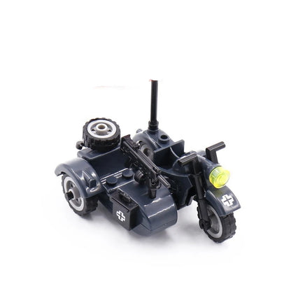 Military Weapon Motorcycle Many Colors Toys For Children Accessories War II Transportation Facility Militaries Compatible Blo