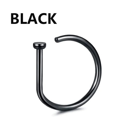 Women Fake Piercing Nose Ring Hoop Septum Non Piercing Nose Clip Rock HipHoop Stainless Steel Magnet Fashion Punk Body Jewelr