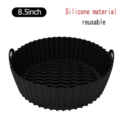 50Pcs Air Fryer Disposable Paper Non-Stick Airfryer Baking Papers Round Air-Fryer Paper Liners Paper Kitchen Accessories - Bl